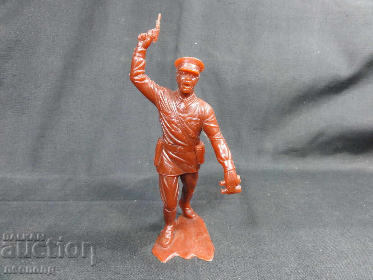 FIGURINĂ VECHE RETRO SOVIETICĂ DIN PLASTIC SOLDAT RUS RĂZBOIUL AL DOILEA MONDIAL