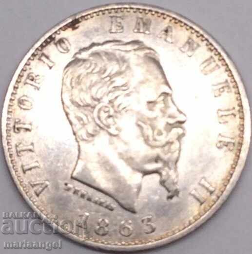 Italia 20 centesimi 1863 M - Milano argint Patină cu preț 39.00 BGN | € 19.94 Italia 20 centesimi 1863 M - Milano argint Patină cu preț 39.00 BGN | € 19.94