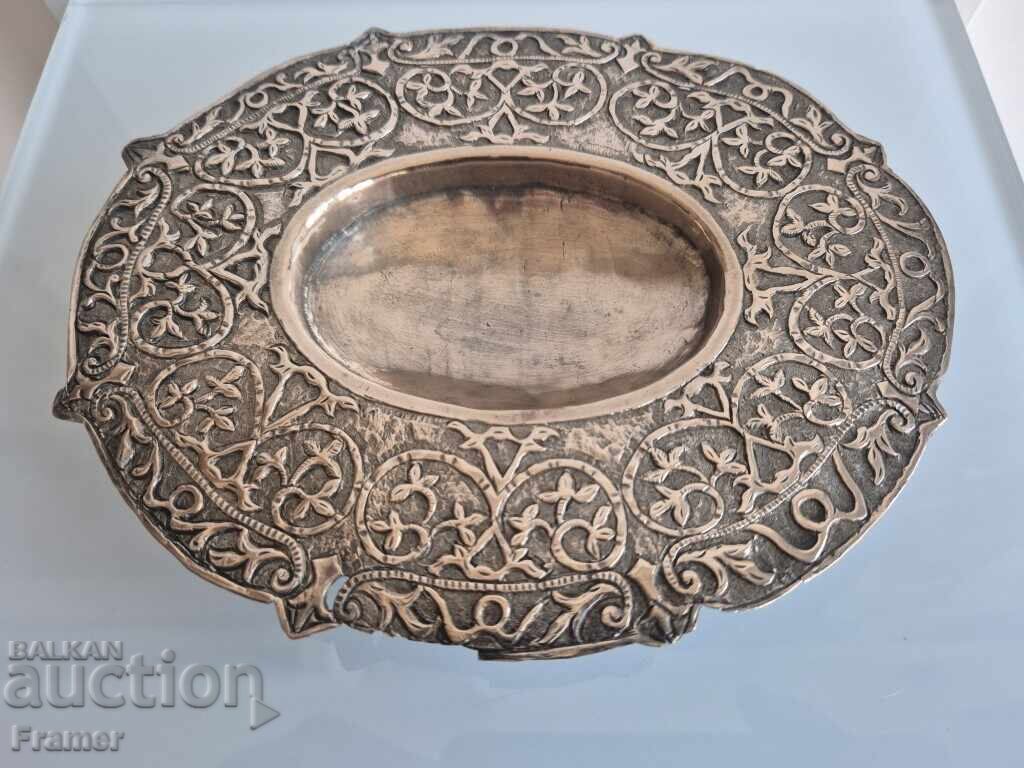 Възрожденска на 200г. Сребърна чинийка локумка за нафора - 5 Възрожденска на 200г. Сребърна чинийка локумка за нафора - 5