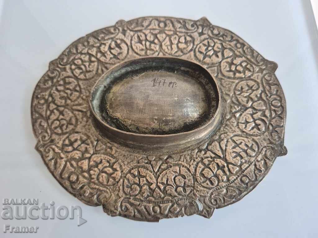 Възрожденска на 200г. Сребърна чинийка локумка за нафора - 6 Възрожденска на 200г. Сребърна чинийка локумка за нафора - 6