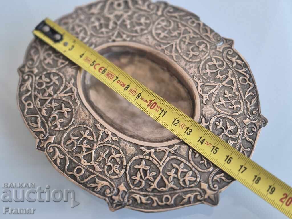 Възрожденска на 200г. Сребърна чинийка локумка за нафора - 7 Възрожденска на 200г. Сребърна чинийка локумка за нафора - 7