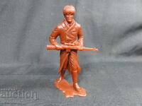 FIGURINĂ VECHE RETRO SOVIETICĂ DIN PLASTIC SOLDAT RUS RĂZBOIUL AL DOILEA MONDIAL