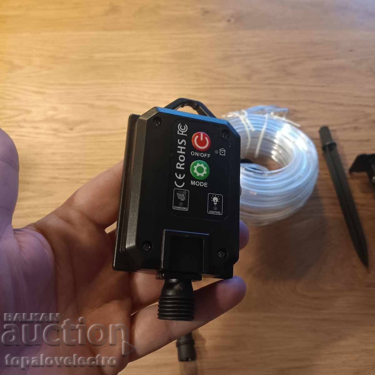 Παράδοση ΝΕΑ! Σόλαρ LED ταινία, 10 μ., σχέδιο με χάλκινο σύρμα, αδιάβροχη Παράδοση ΝΕΑ! Σόλαρ LED ταινία, 10 μ., σχέδιο με χάλκινο σύρμα, αδιάβροχη