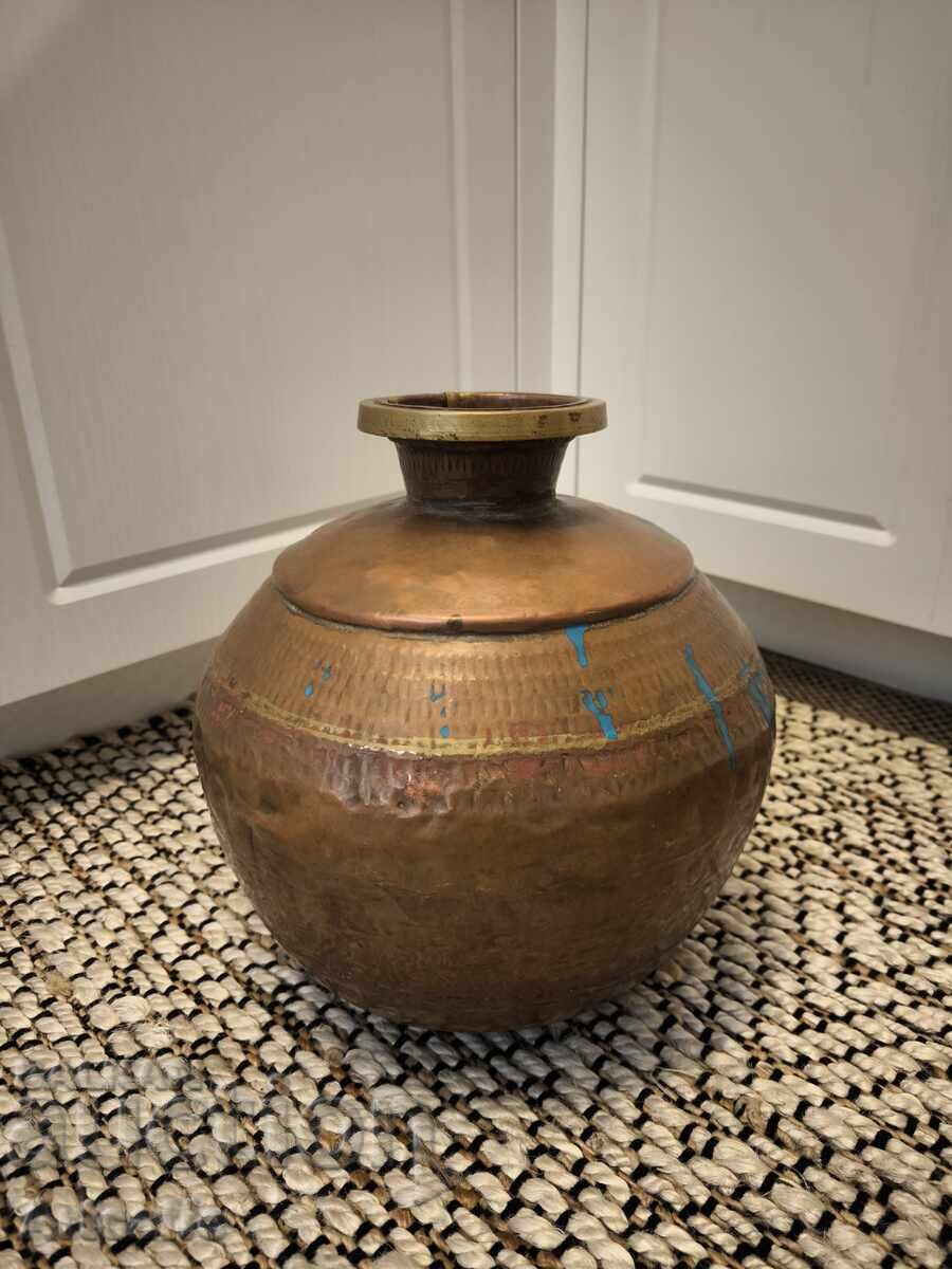 Oriental Hand-Forged Copper Vessel - 20th Century