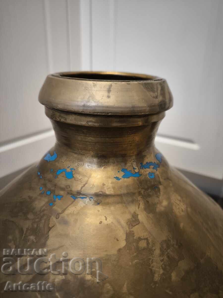 Hand-forged brass vessel - massive, decorative - 5