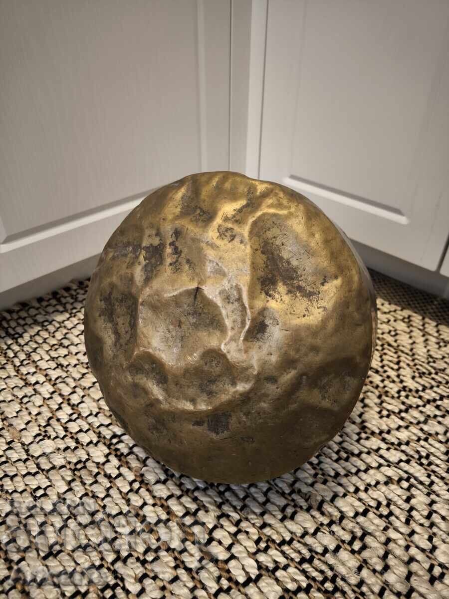 Hand-forged brass vessel - massive, decorative - 7