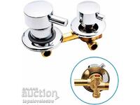 ΚΑΙΝΟΥΡΙΟ! Μπαταρία τοίχου, 3 εξόδων, ορείχαλκος, χρώμιο, κεραμικός μηχανισμός