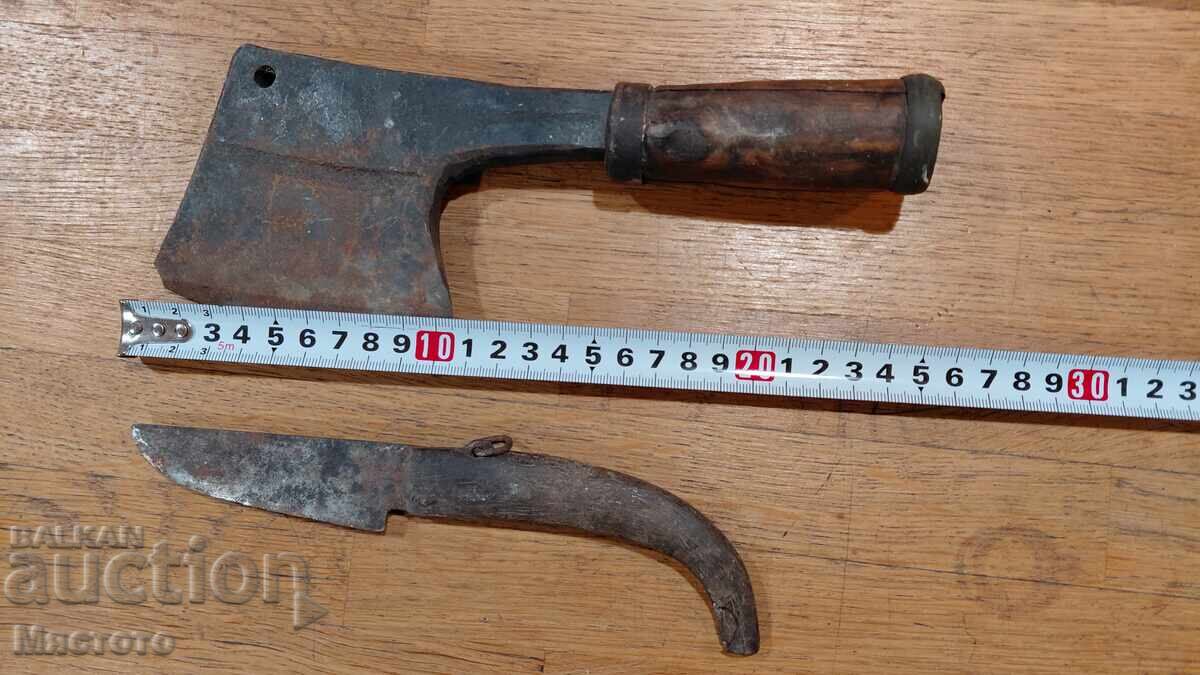 Аукцион Сатър брадва нож сойка рог стари Аукцион Сатър брадва нож сойка рог стари