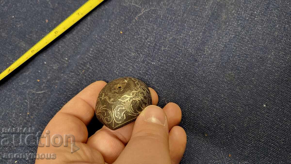 Част за пушка, пищов, карабина сребърни набивки топка украса Част за пушка, пищов, карабина сребърни набивки топка украса