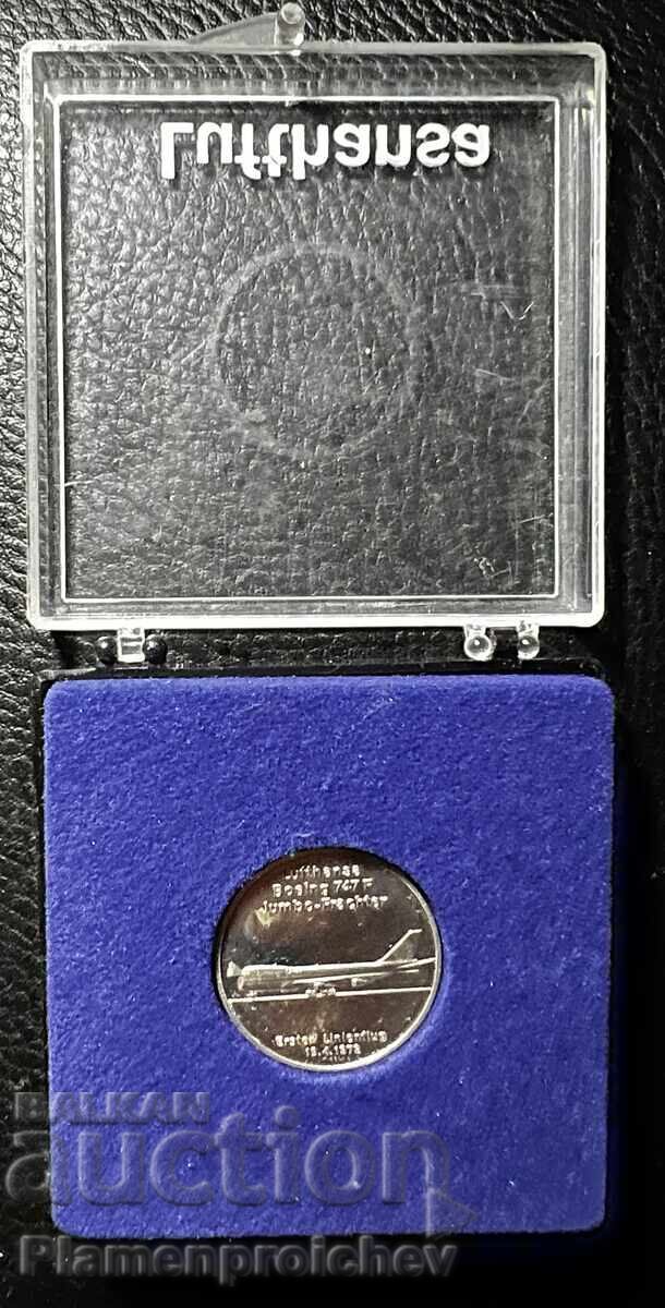 УНИКАТ РЯДКА МОНЕТА МЕДАЛ СРЕБРО ЛУФТХАНЗА LUFTHANSA с цена 0.01 лв. | € 0.01 УНИКАТ РЯДКА МОНЕТА МЕДАЛ СРЕБРО ЛУФТХАНЗА LUFTHANSA с цена 0.01 лв. | € 0.01