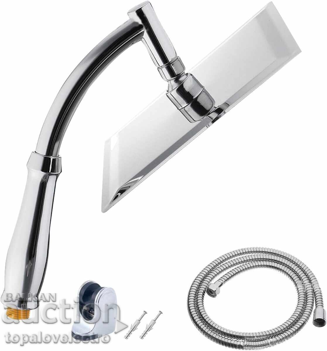 NEW! Shower head, 8'' square shower with 1.5 m hose NEW! Shower head, 8'' square shower with 1.5 m hose