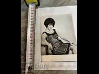 Old postcard with Greta Gancheva