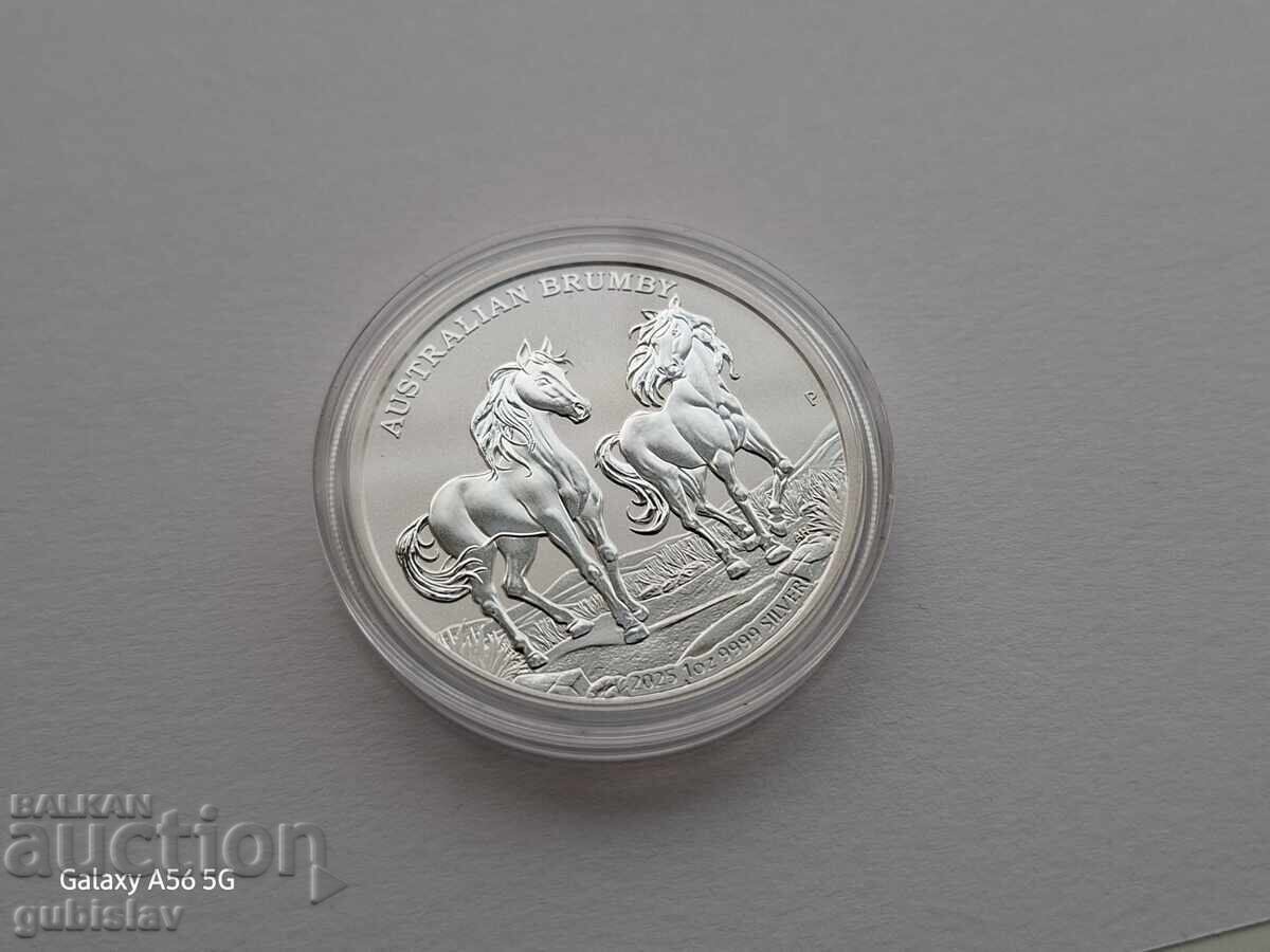 Сребърна монета 1 oz., Австралийско бръмби, 2025 г. с цена 260.00 лв. | € 132.94 Сребърна монета 1 oz., Австралийско бръмби, 2025 г. с цена 260.00 лв. | € 132.94