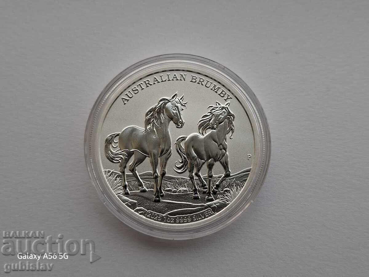 Monedă de argint 1 oz., Australian Brumby, 2025