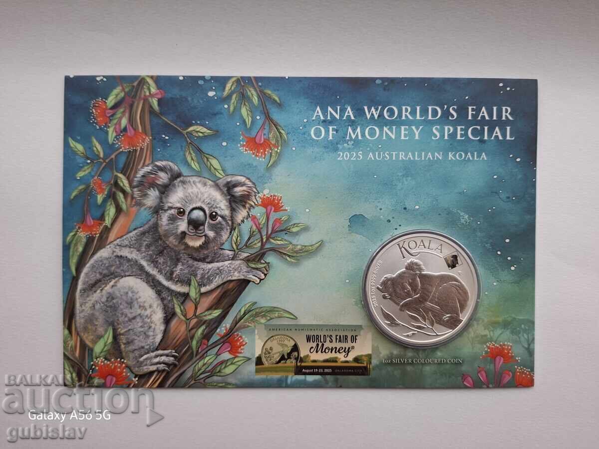 Ασημένιο νόμισμα 1 oz., Αυστραλιανή Koala/Bison, 2025