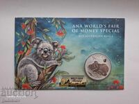 Monedă de argint 1 oz., Koala/Bizon australian, 2025