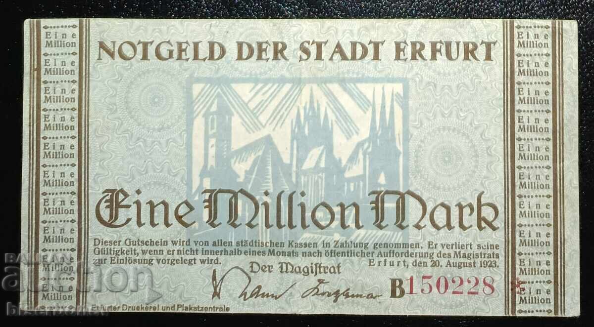 Germany, Германия, 1 милион марки, Фюрт, 1923 г, VF