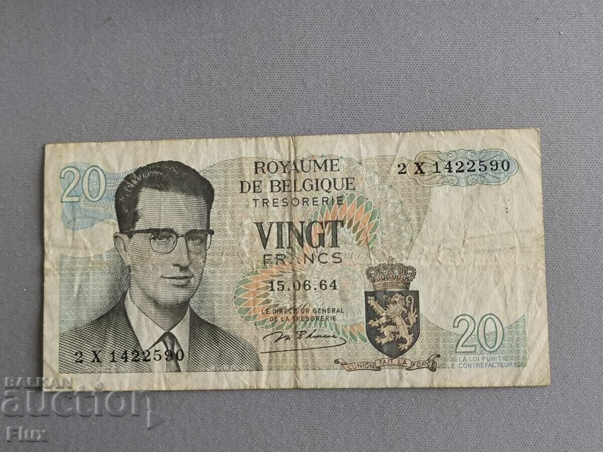 Bancnota - Belgia - 20 franci | 1964
