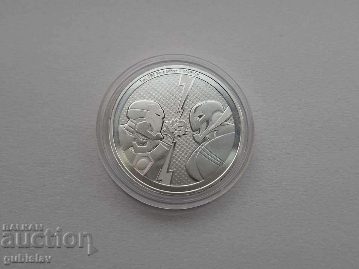 Monedă de argint 1 oz., Ironman&Ultron, Marvel, 2025