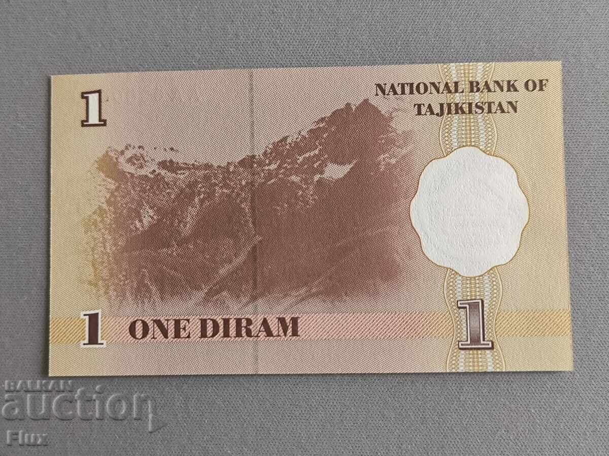 Banknote - Tajikistan - 1 Diram UNC | 1999 with price 2.75 BGN | € 1.41 Banknote - Tajikistan - 1 Diram UNC | 1999 with price 2.75 BGN | € 1.41