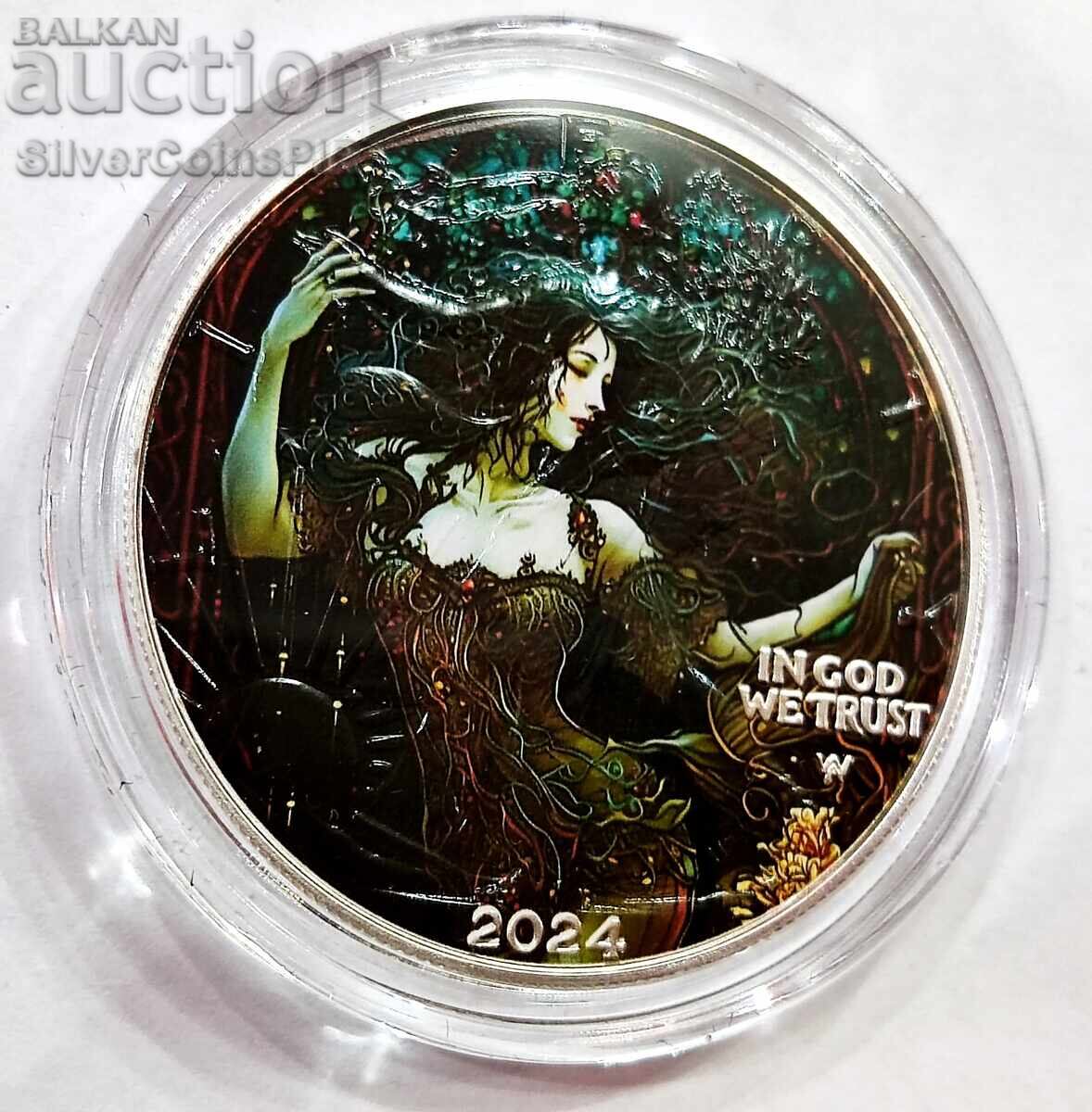 Delivery of Silver 1 oz Dark Beauty 2024 USA / II Delivery of Silver 1 oz Dark Beauty 2024 USA / II