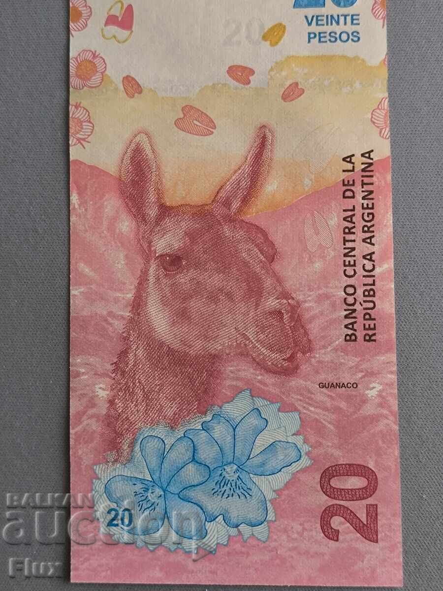 Аукцион Банкнота - Аржентина - 20 песо UNC | 2017г.