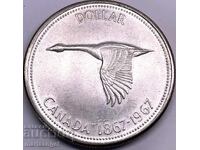 1 dolar 1967 Canada Elisabeta II argint