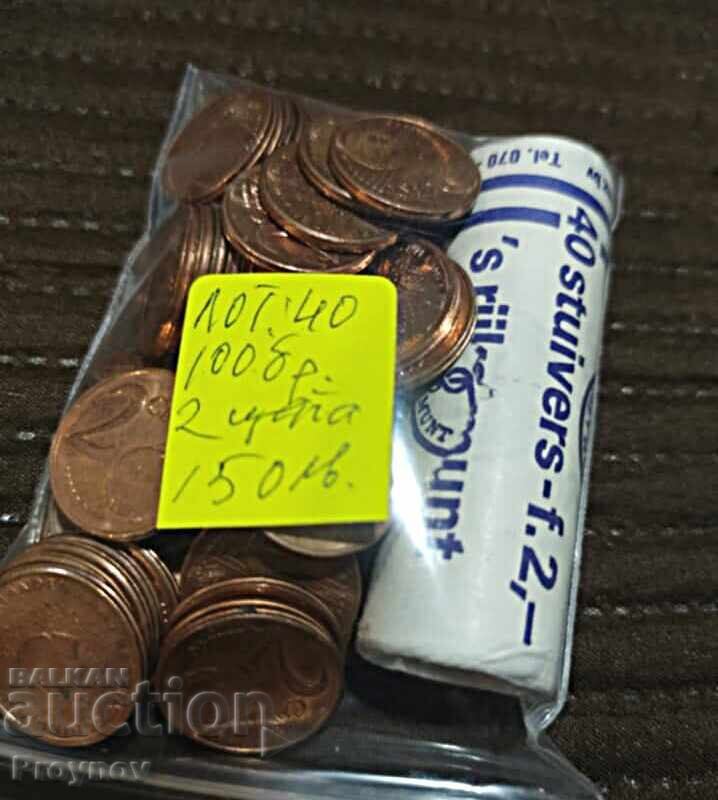 100 buc. Monede de 2 cenți + Sul de 40 buc. UNC cu preț € 76.69 | 149.99 BGN