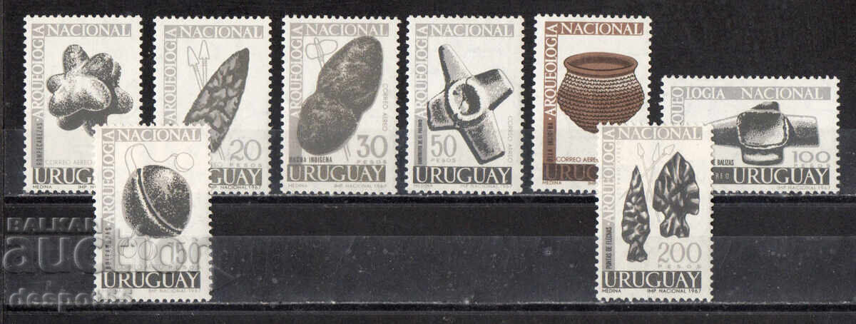 1967. Uruguay. Poștă aeriană - Descoperiri arheologice