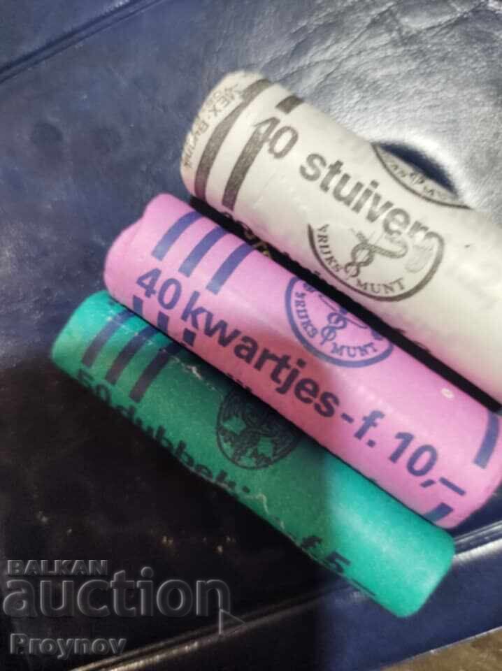 Три ролки: 5-10-25 цента UNC 1985г. с цена 130.00 лв. | € 66.47 Три ролки: 5-10-25 цента UNC 1985г. с цена 130.00 лв. | € 66.47