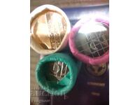 Three rolls: 5-10-25 cent UNC 1985