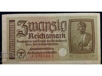 Germany, Германия 20 райхсмарки 1939 г, VF/XF