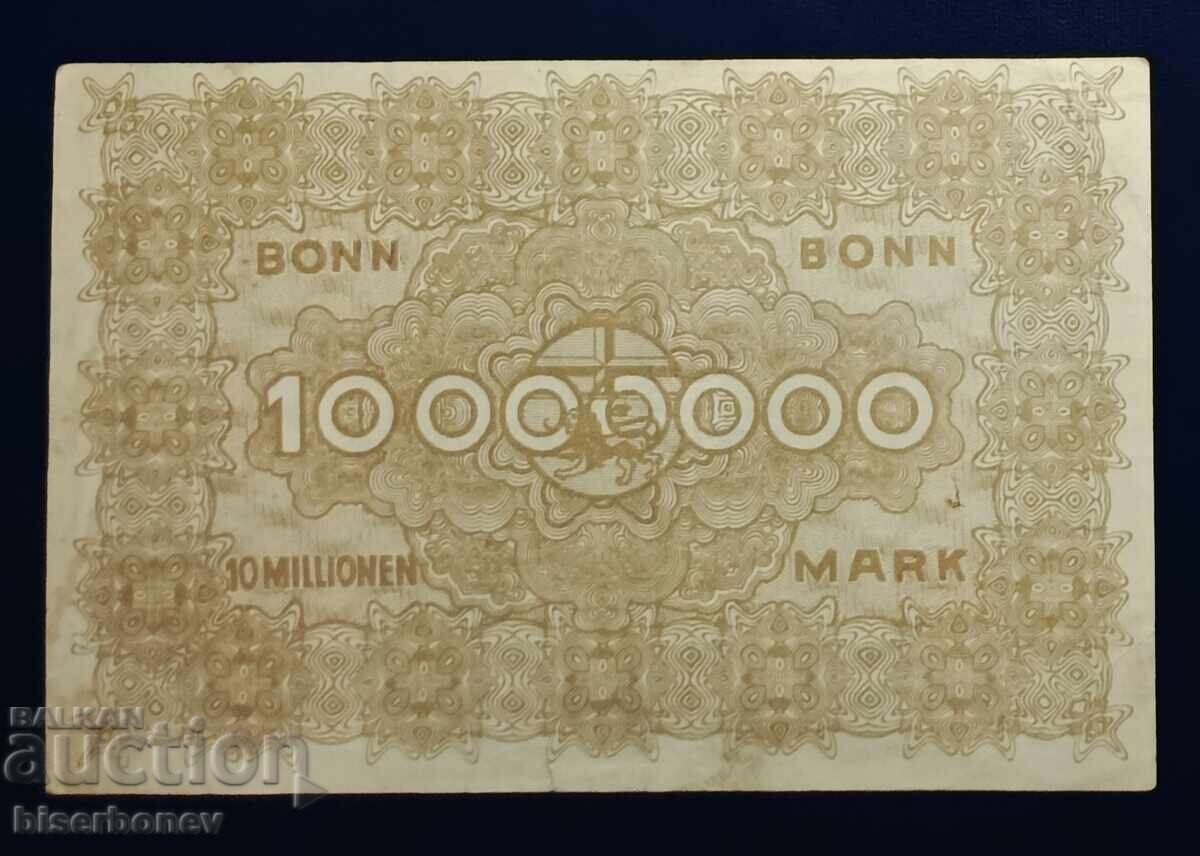 Γερμανία, Γερμανία 10 εκατομμύρια μάρκα ομόλογο, 1923, VF με τιμή 7.00 BGN | € 3.58 Γερμανία, Γερμανία 10 εκατομμύρια μάρκα ομόλογο, 1923, VF με τιμή 7.00 BGN | € 3.58