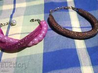 Beautiful bracelets with crystals, pearls