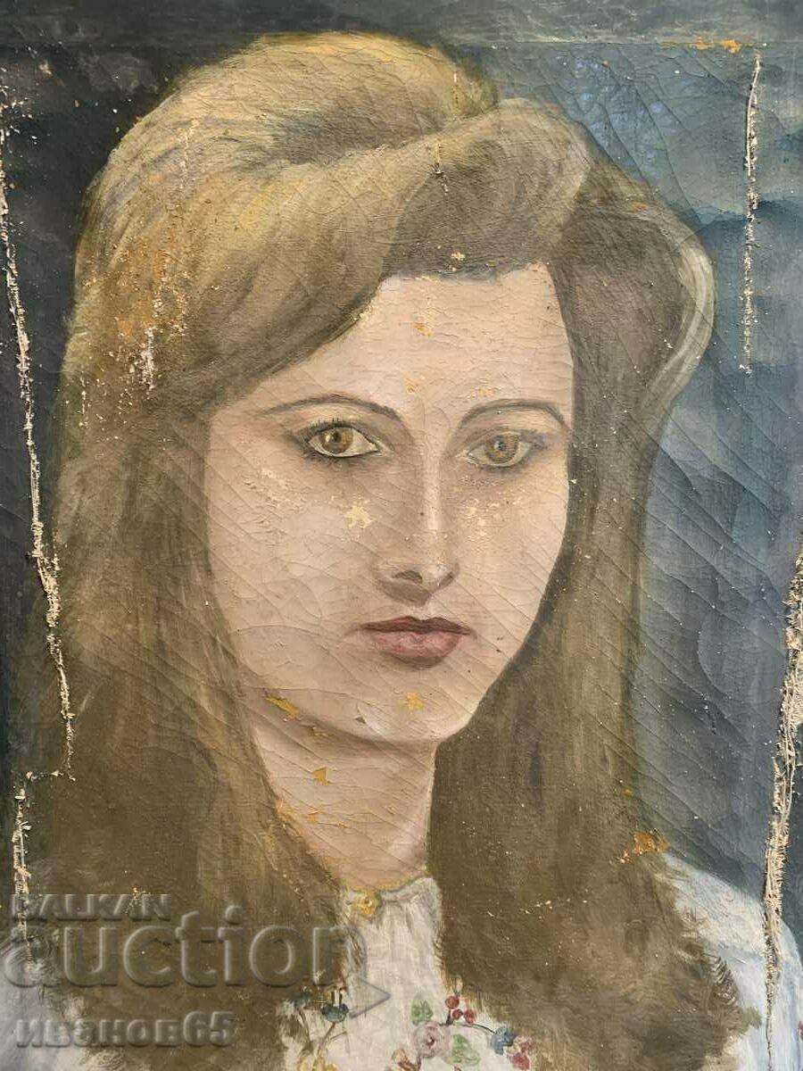 Стара картина .Портрет на Момиче с цена 28.00 лв. | € 14.32 Стара картина .Портрет на Момиче с цена 28.00 лв. | € 14.32