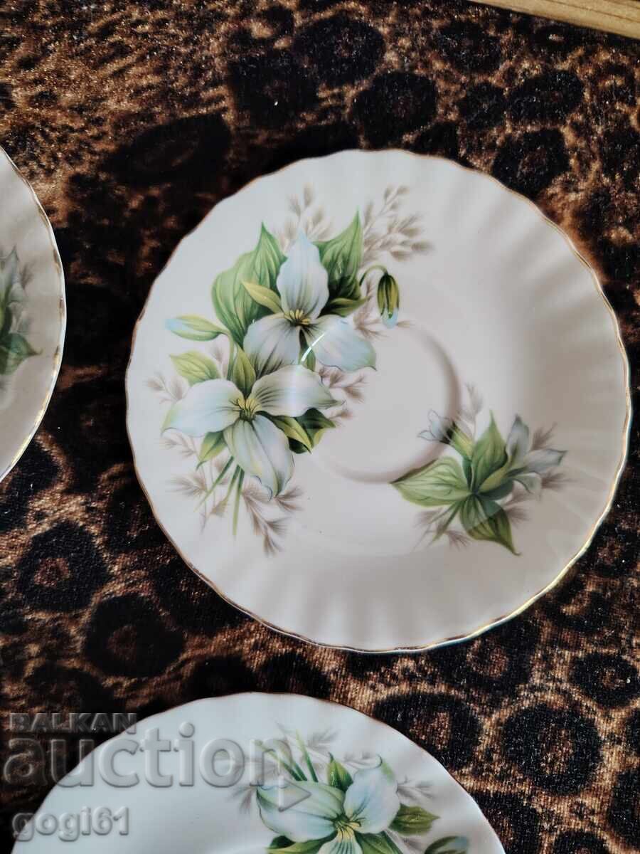 Four Royal Albert coffee saucers with price 8.00 BGN | € 4.09 Four Royal Albert coffee saucers with price 8.00 BGN | € 4.09