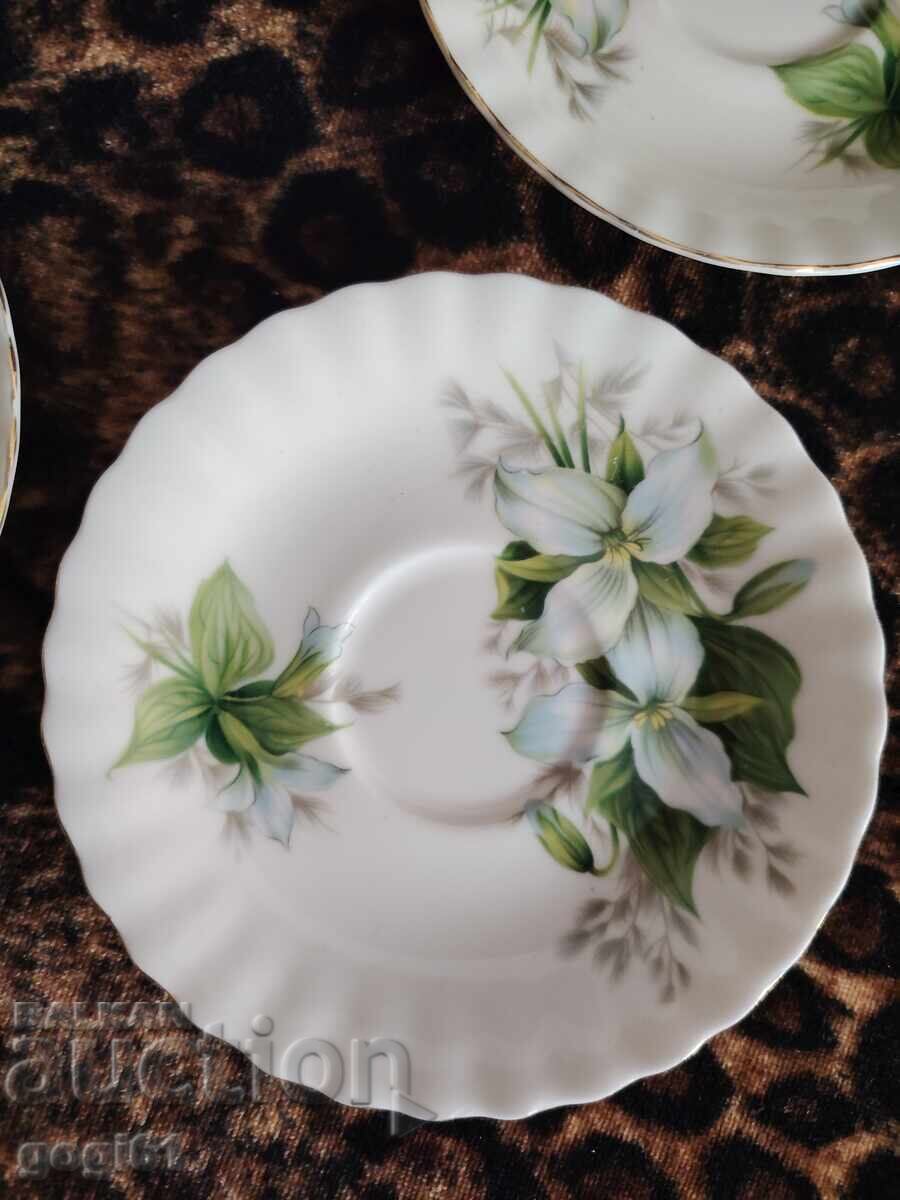 Auction Four Royal Albert coffee saucers Auction Four Royal Albert coffee saucers