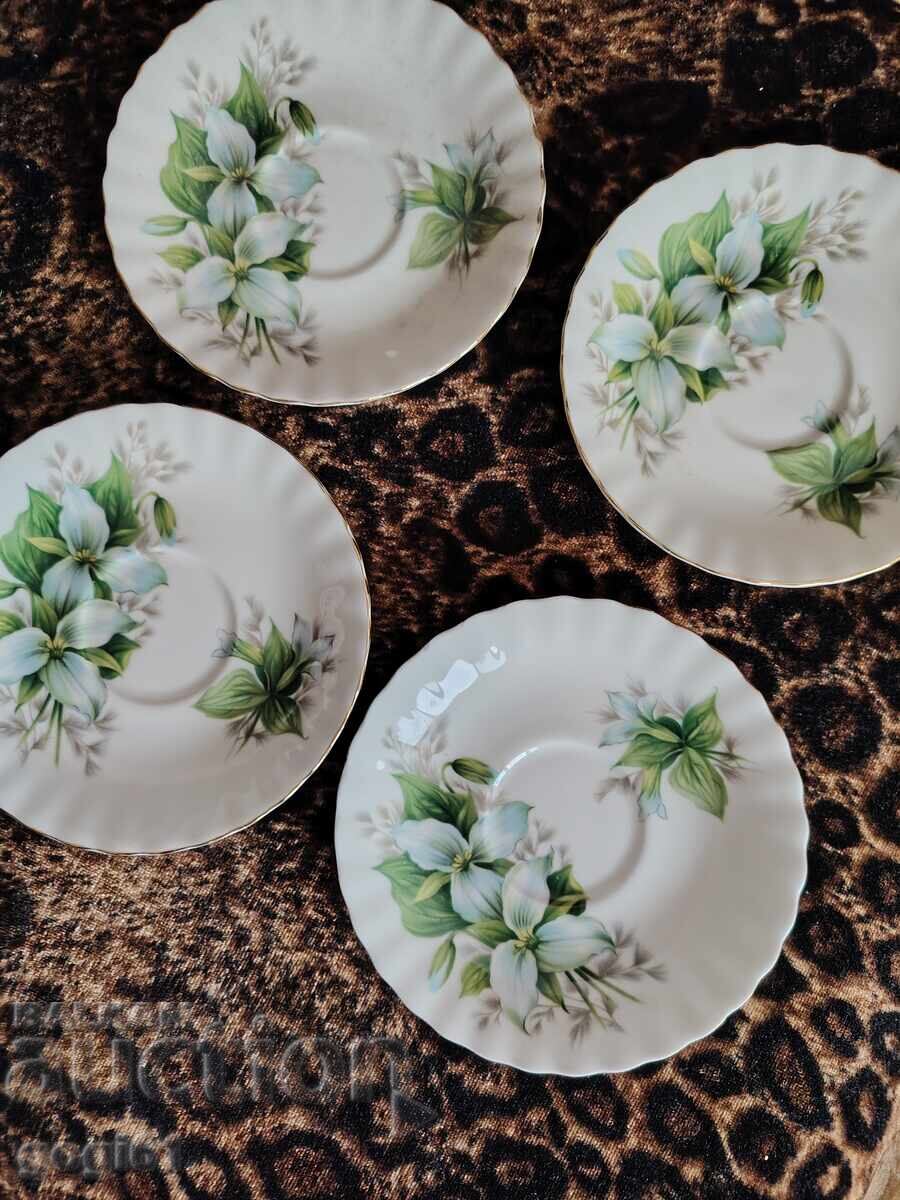 Four Royal Albert coffee saucers - 6 Four Royal Albert coffee saucers - 6