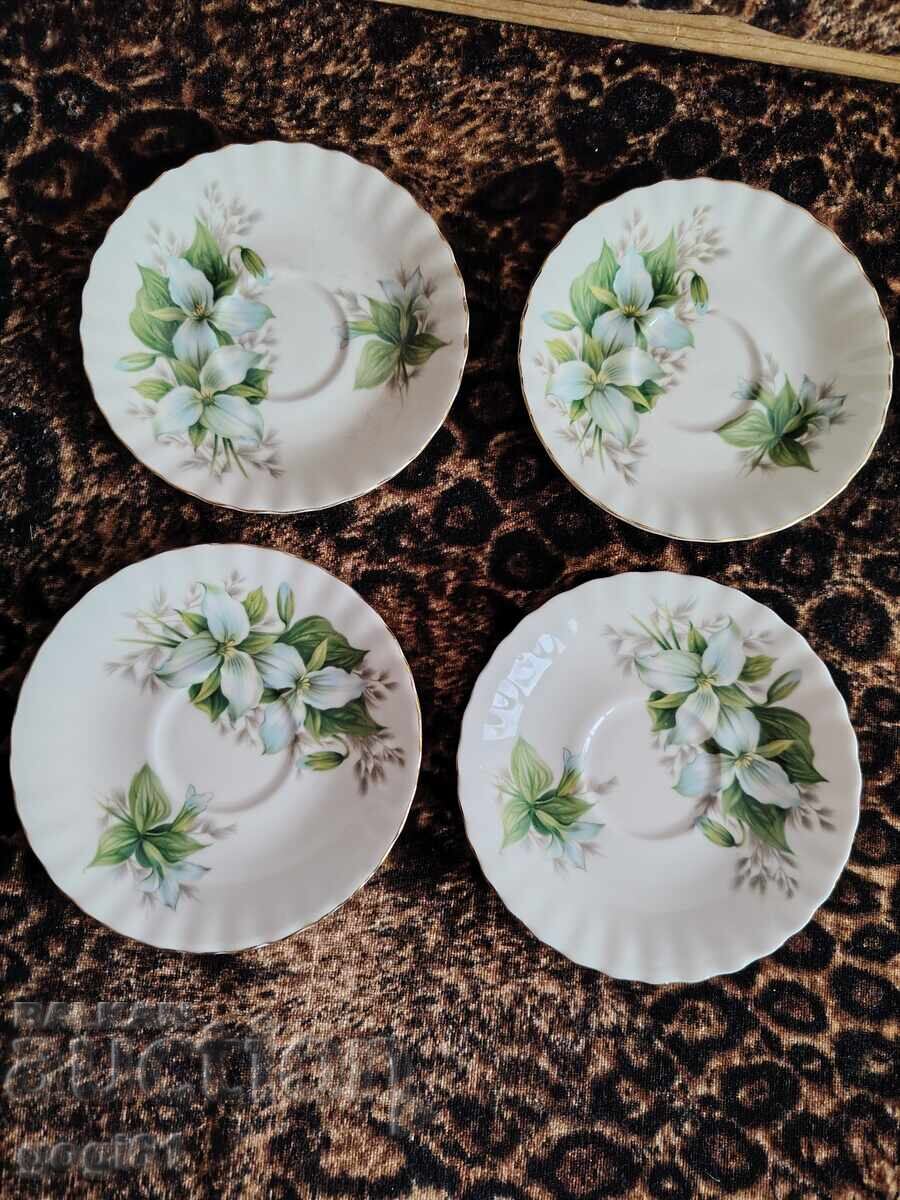 Four Royal Albert coffee saucers Four Royal Albert coffee saucers