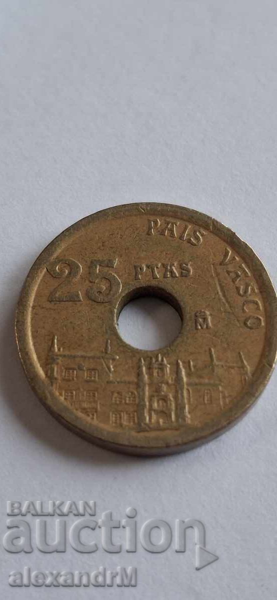 25 песети 1993, Испания, Страна на баските. 25 песети 1993, Испания, Страна на баските.