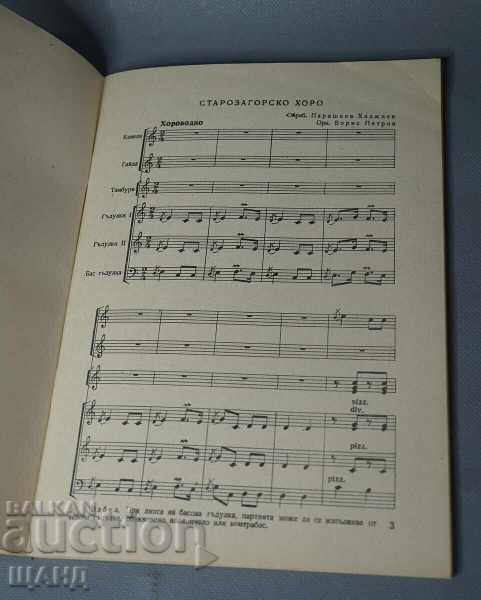 Licitație 1960 Carte de Horă și Răcești pentru orchestră populară partitură Licitație 1960 Carte de Horă și Răcești pentru orchestră populară partitură