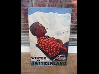 Метална табела разни Зима в Швейцария ски почивка ваканция с