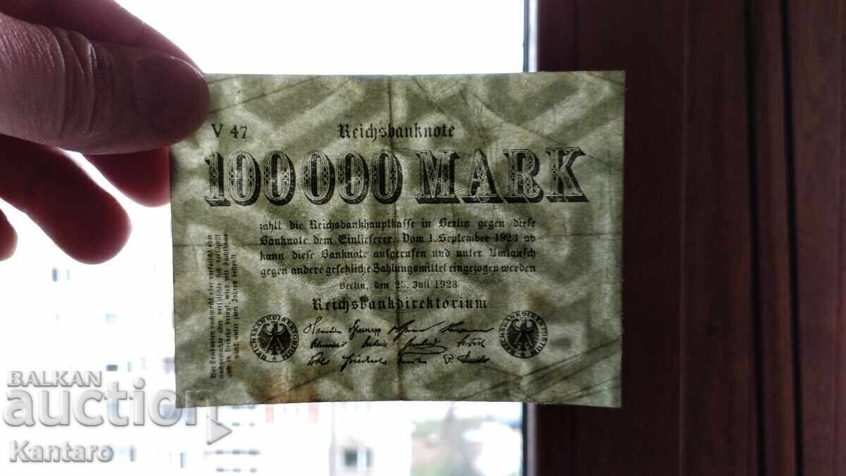 Банкнота - ГЕРМАНИЯ - 100 000 марки - 1923 г. - 5 Банкнота - ГЕРМАНИЯ - 100 000 марки - 1923 г. - 5