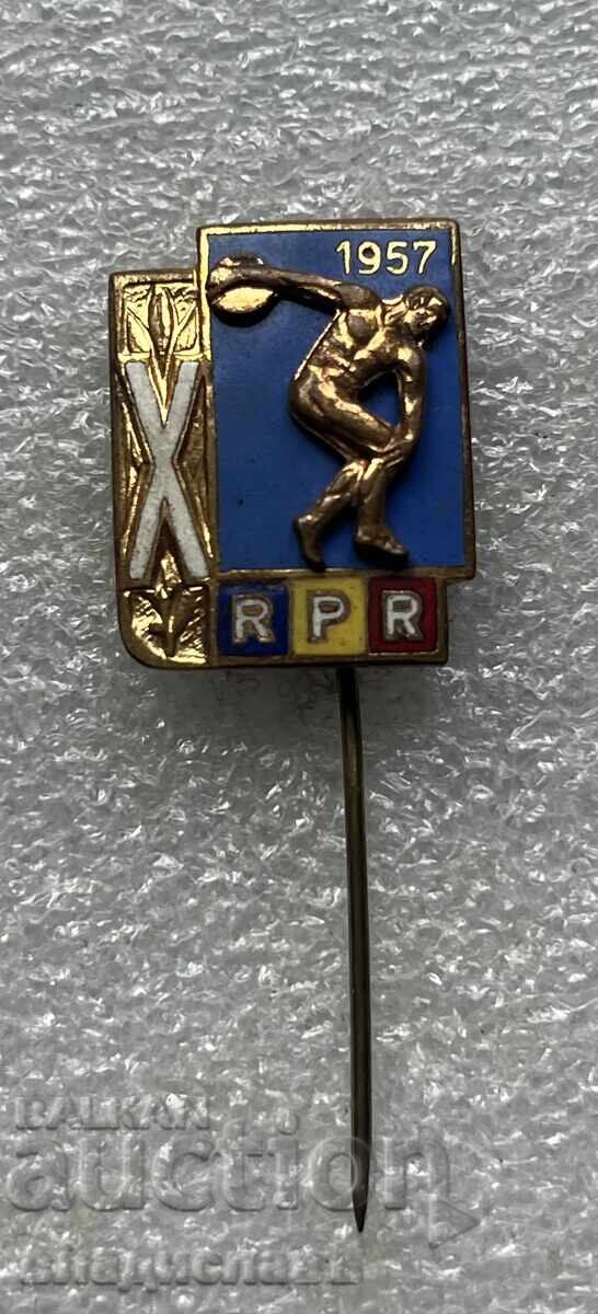Old Romanian Badge RFR 1957 Old Romanian Badge RFR 1957