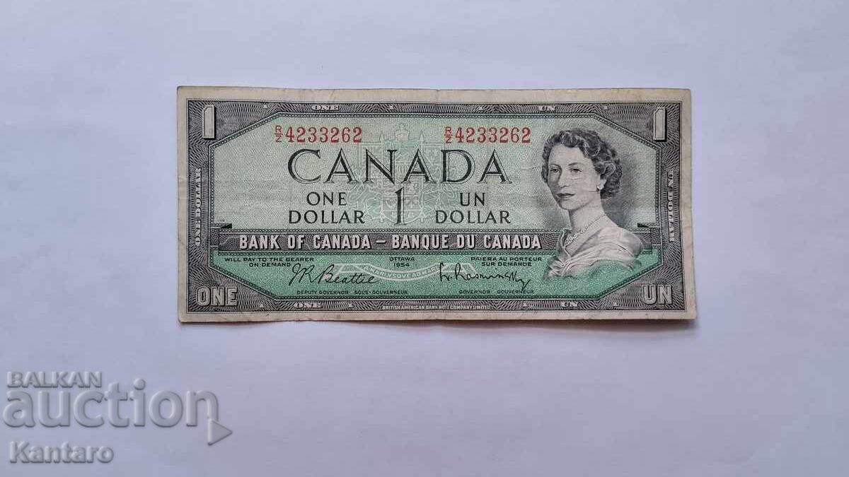 Banknote - CANADA - 1 dollar - 1954 Banknote - CANADA - 1 dollar - 1954