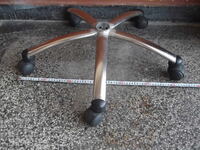 Кръстачка с колелца метална никелирана за офис стол