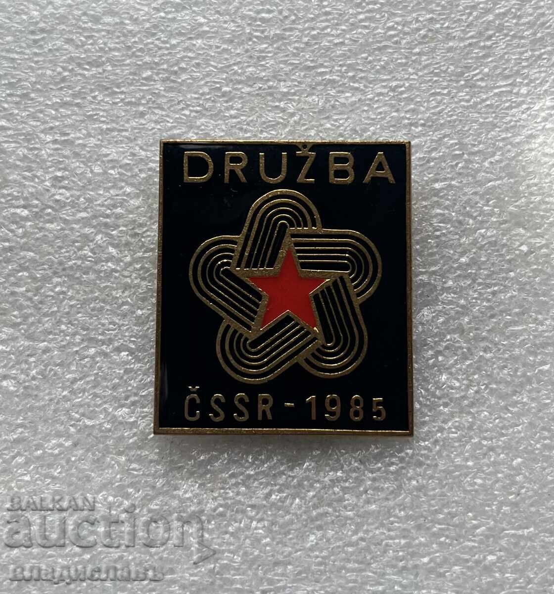 Czechoslovak Badge Friendship 1985 Warsaw Pact - Exercise Czechoslovak Badge Friendship 1985 Warsaw Pact - Exercise