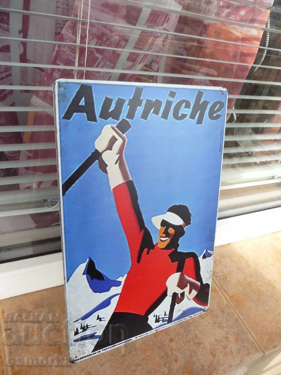 Plăcuță metalică diverse schi Austria stațiuni de iarnă discipline cu preț 18.00 BGN | € 9.20 Plăcuță metalică diverse schi Austria stațiuni de iarnă discipline cu preț 18.00 BGN | € 9.20