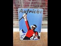 Plăcuță metalică diverse schi Austria stațiuni de iarnă discipline