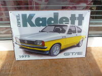 Plăcuță metalică auto Opel Kadett GT/E 1975 Opel Kadett sport